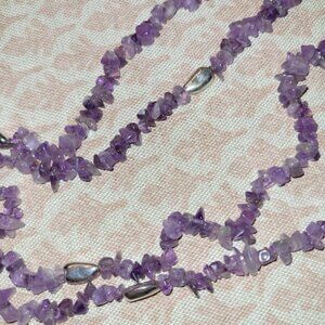 MAKE AN OFFER! Amethyst Stone Single Strand Necklace